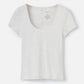 MONK & LOU SHORT SLEEVE SHIRTS White Heather Grey / 2XS Starla Scoop Neck Tee