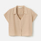 MONK & LOU TOPS Almond / 2XS Bonita Collar Blouse