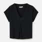 Monk & Lou tops Black / 2XS Ana Short Sleeve Blouse