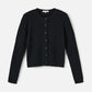 Monk & Lou sweater Black / 2XS Cable Rib Raquel Crew Neck Cardi