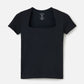 Monk & Lou TOPS Black / XS/S Seamless Carina Square Neck Baby Tee