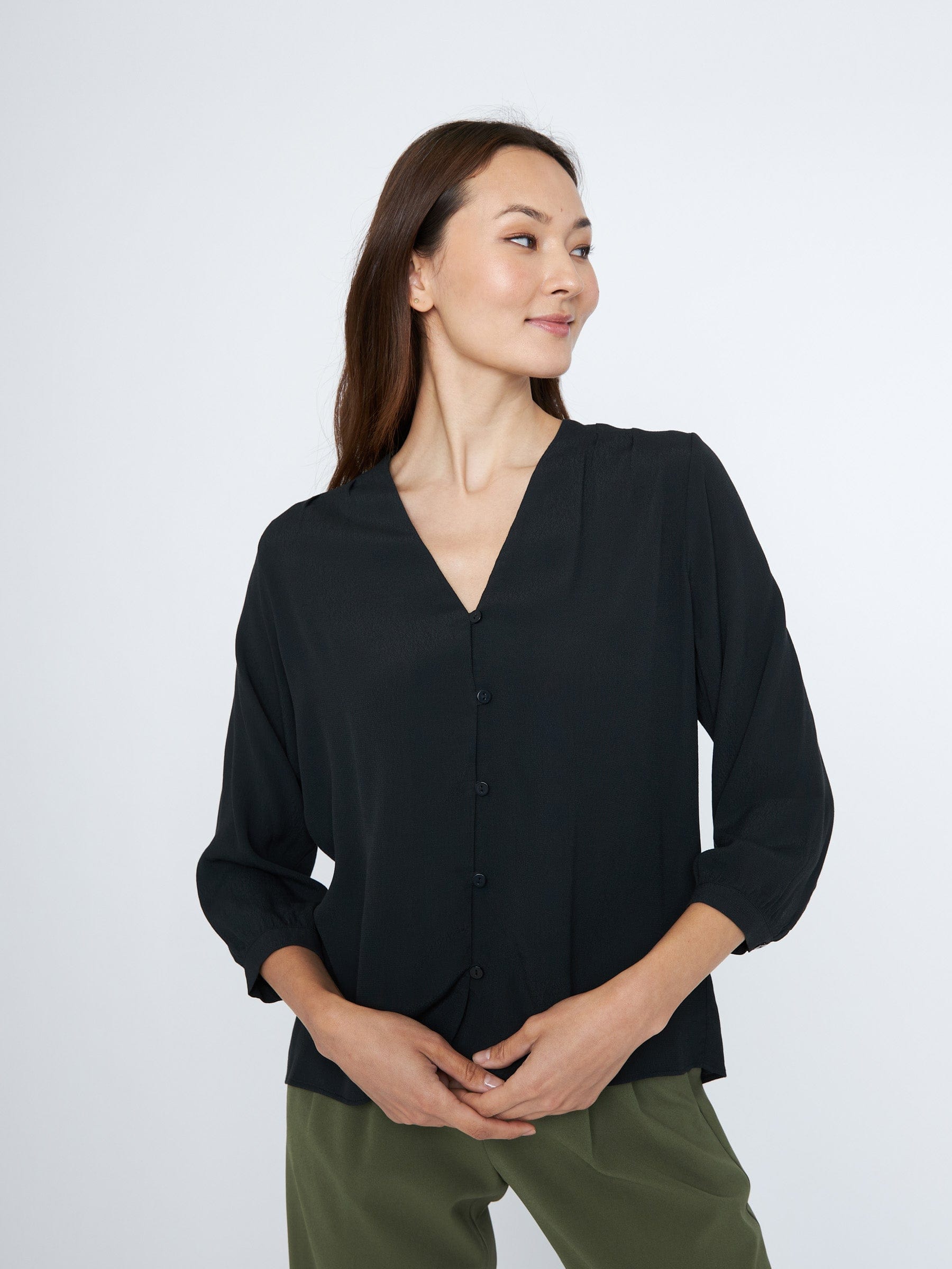 tops - Monk & Lou - Colette Pleated Blouse - PLENTY