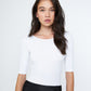 Monk & Lou TOPS Bright White / XXS Beatriz Low Back Bodysuit