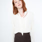 Monk & Lou TOPS Egret White / XXS Rosalie Neck Tie Blouse