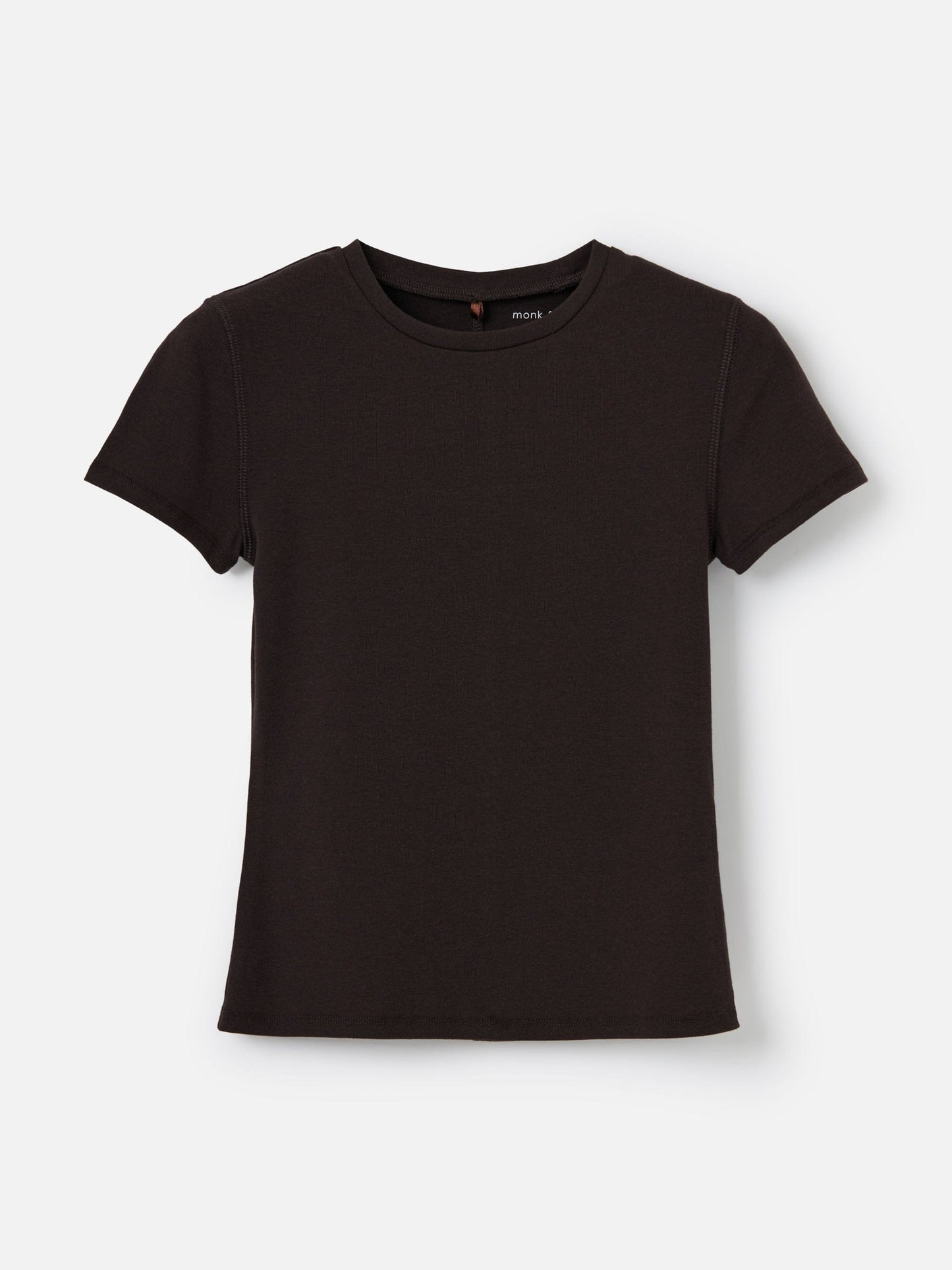 MONK & LOU TOPS Espresso / 2XS Toni High Crew Tee