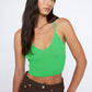 Monk & Lou TOPS Grass / XXS Rib Scout Crop Tank