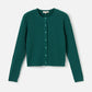 Monk & Lou sweater Greenlake / 2XS Cable Rib Raquel Crew Neck Cardi