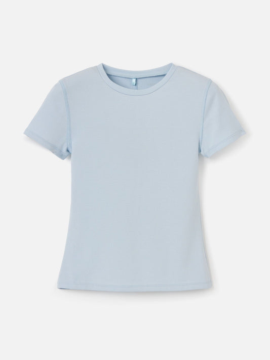 MONK & LOU TOPS Icy Blue / 2XS Toni High Crew Tee