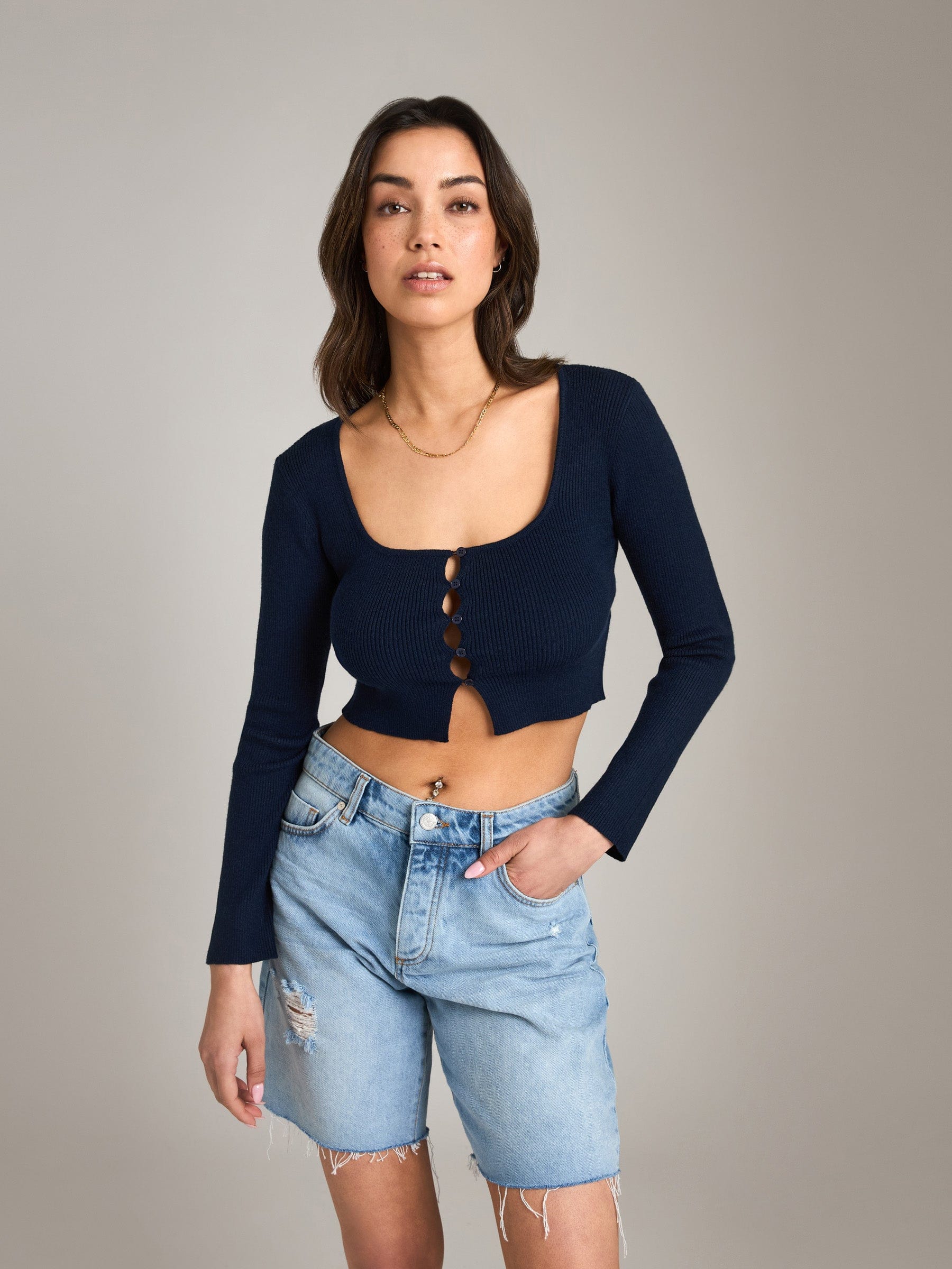 Sweater - Monk & Lou - Capri Cropped Cardigan - PLENTY