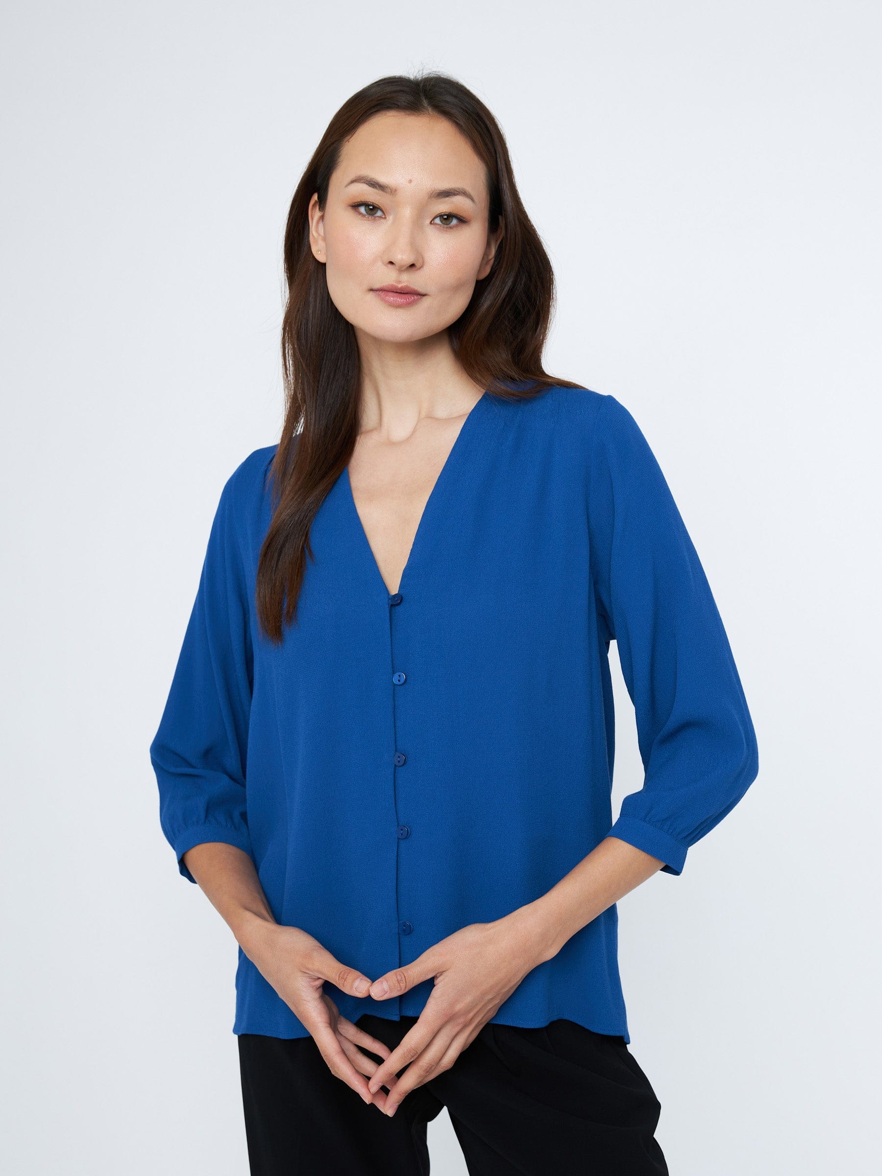 tops - Monk & Lou - Colette Pleated Blouse - PLENTY