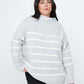 Sweater - Monk & Lou - Ottoman Marlon Stripe Tunic - PLENTY