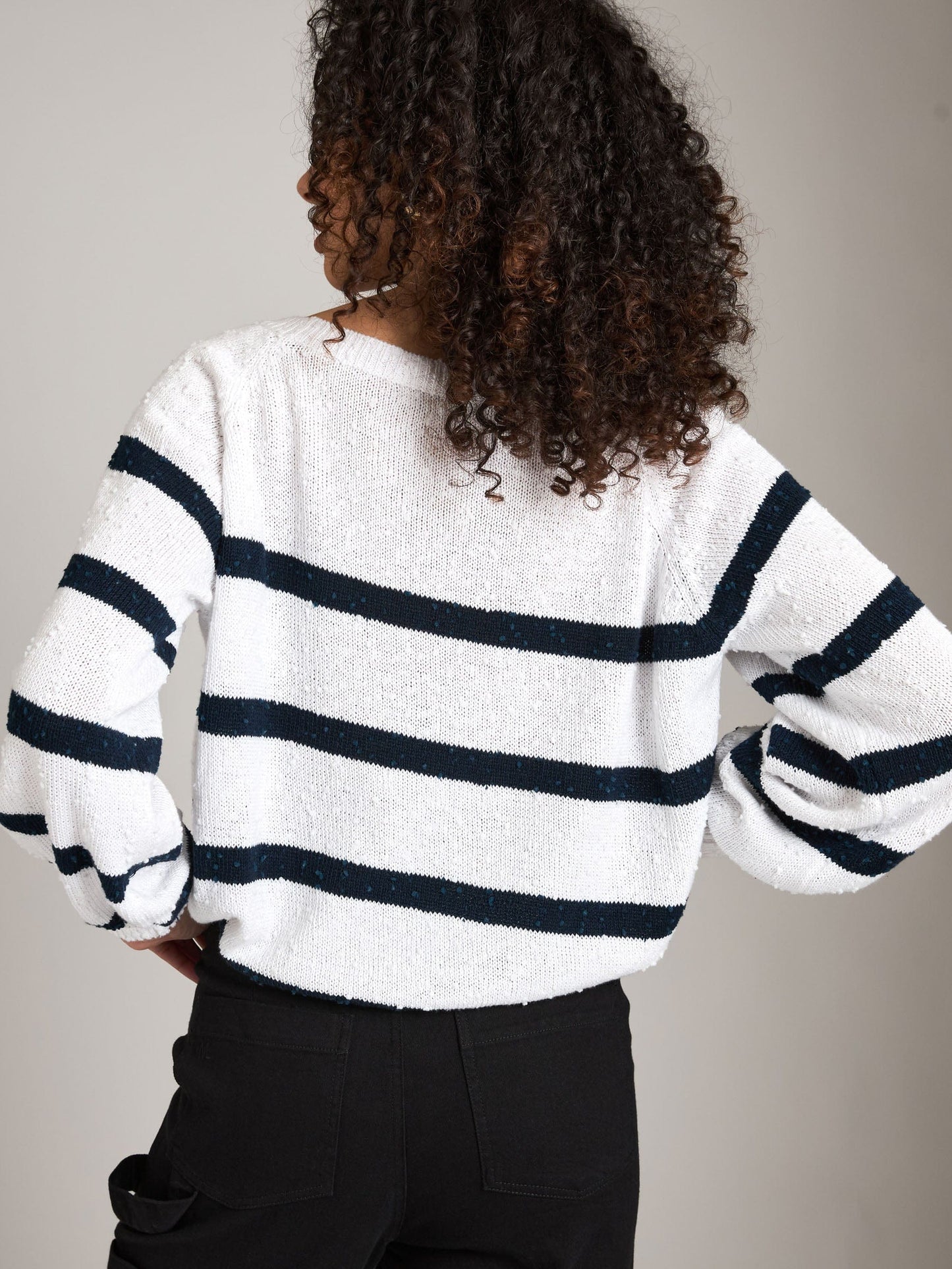 Monk & Lou Sweater Stripe Erik Crew Raglan Pullover