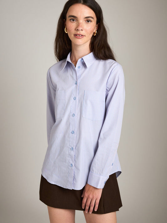 TOPS - Monk & Lou - Tara Stripe Button Up Shirt - PLENTY