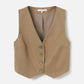 MONK & LOU TOPS Washed Taupe / 2XS Casper Tie Back Vest