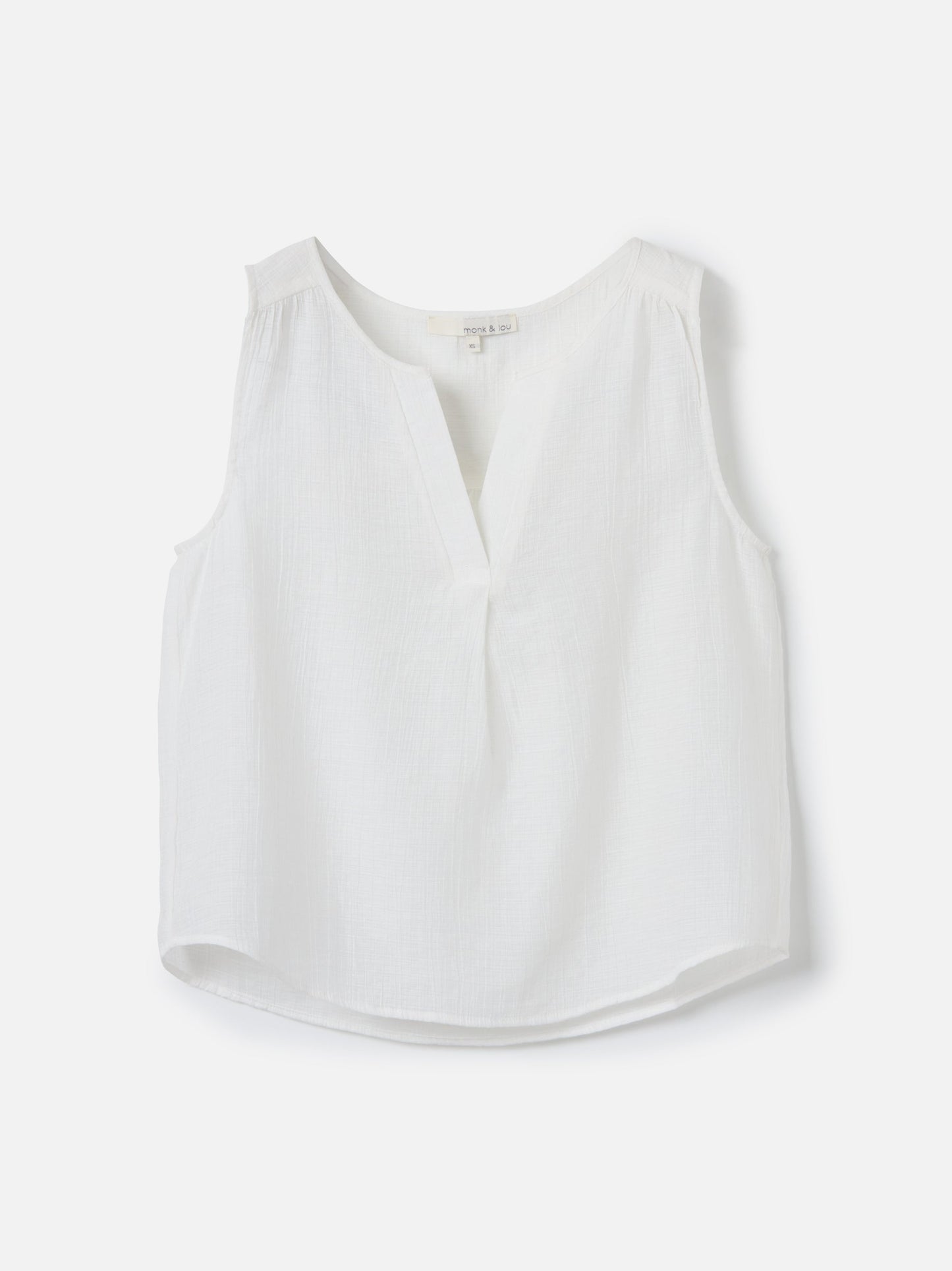 MONK & LOU TOPS White / 2XS Rhonda Shell Top