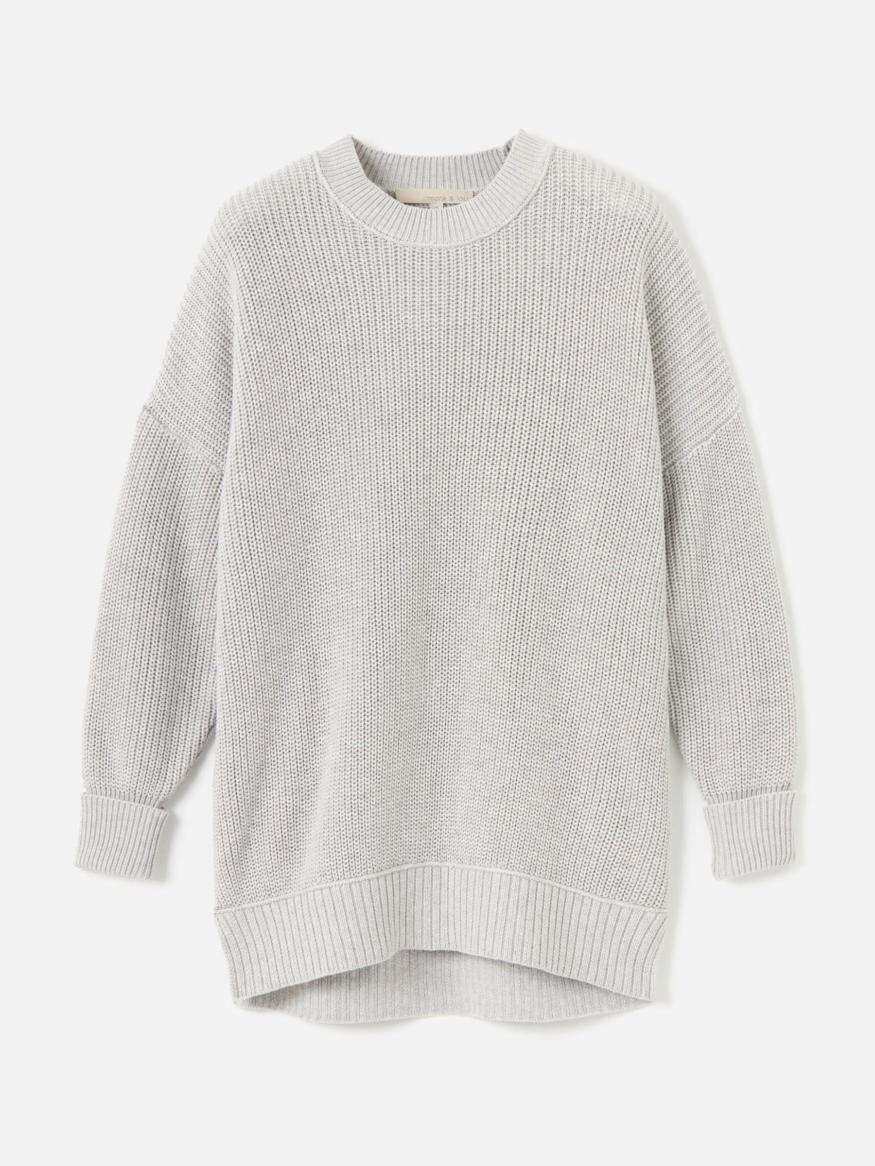 Monk & Lou Sweater White Gray / 2XS Lora Slouchy Sweater