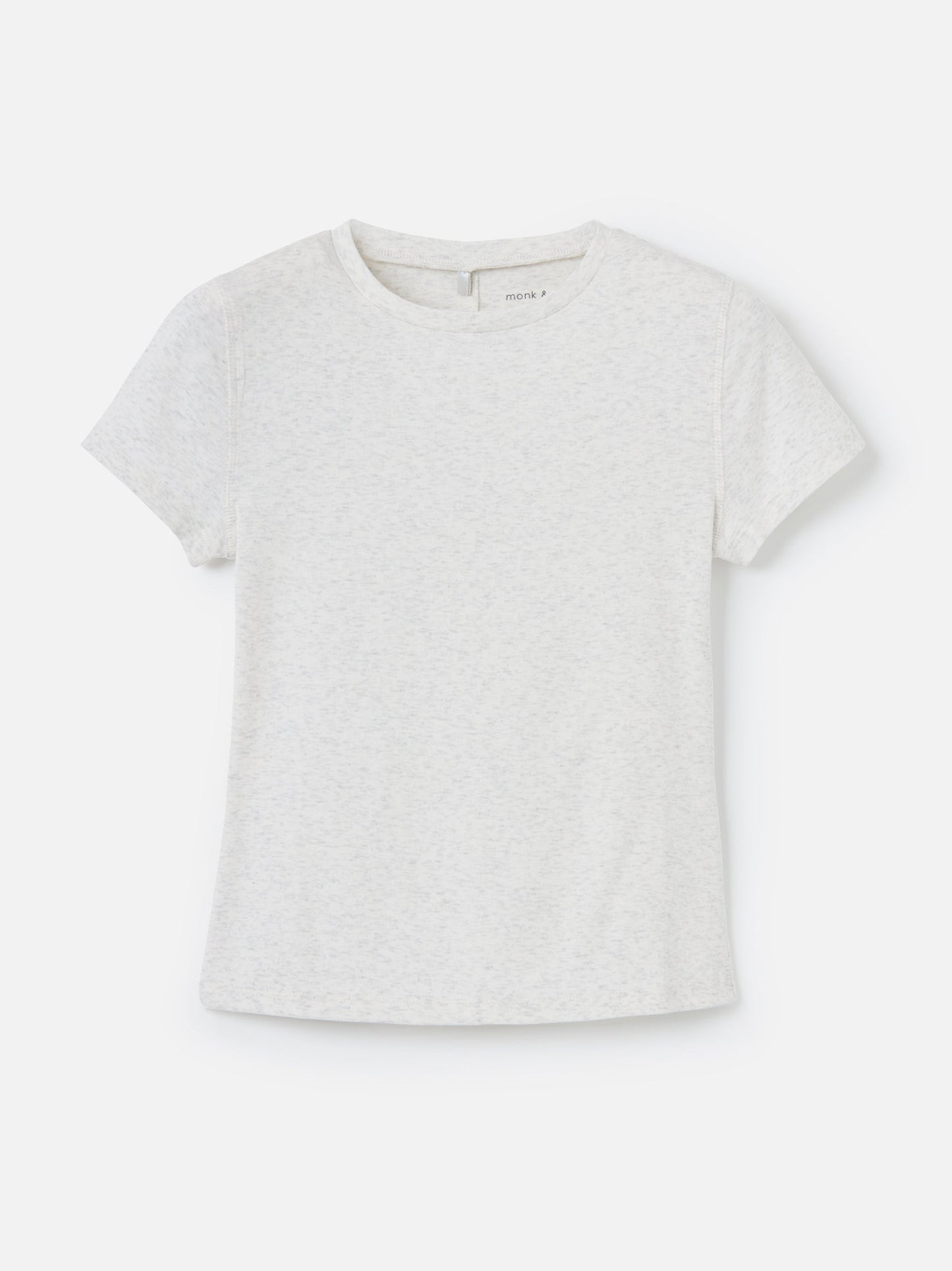 MONK & LOU TOPS White Heather Gray / 2XS Toni High Crew Tee