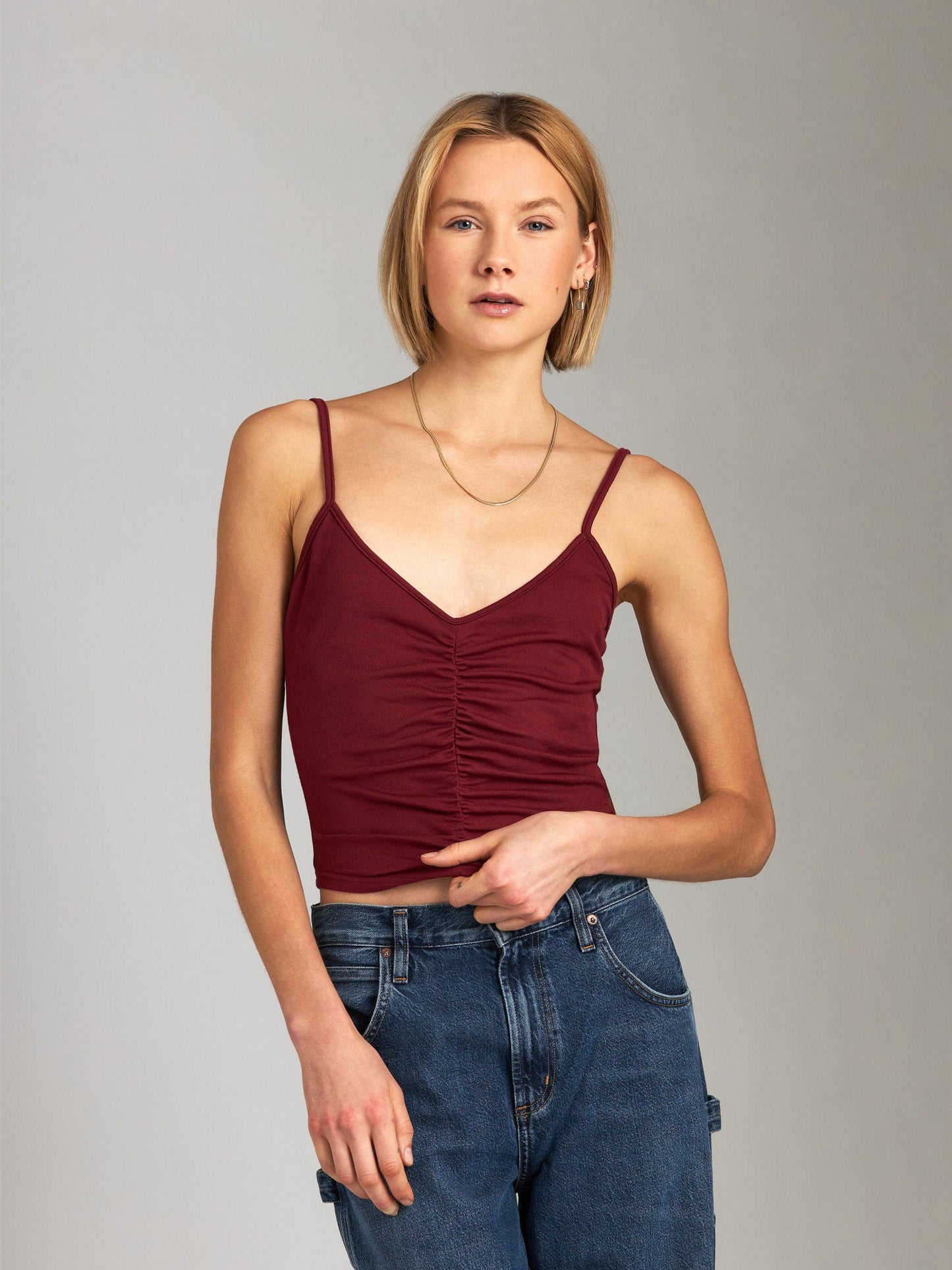 TOPS - Monk & Lou - Jesamine Front Ruched Tank - PLENTY