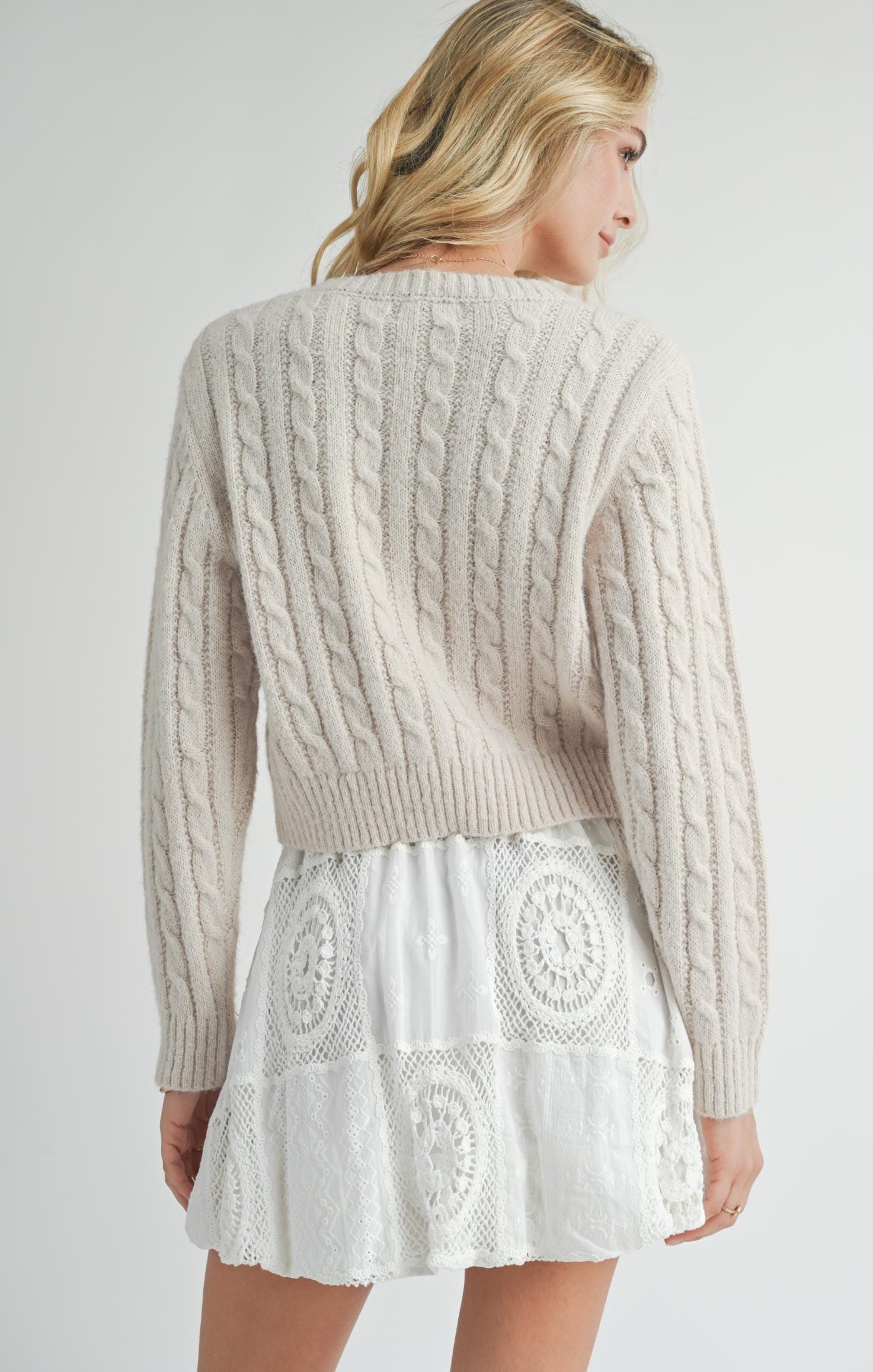 Sweater - SADIE & SAGE - Lulu Embroidered Daisy Sweater - PLENTY