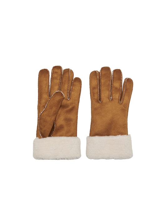 Only ACCESSORIES Chipmunk / S/M Nicki Faux Suede Gloves