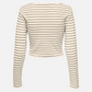 Anits Stripe Long Sleeve Crop Top