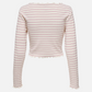 Anits Stripe Long Sleeve Crop Top