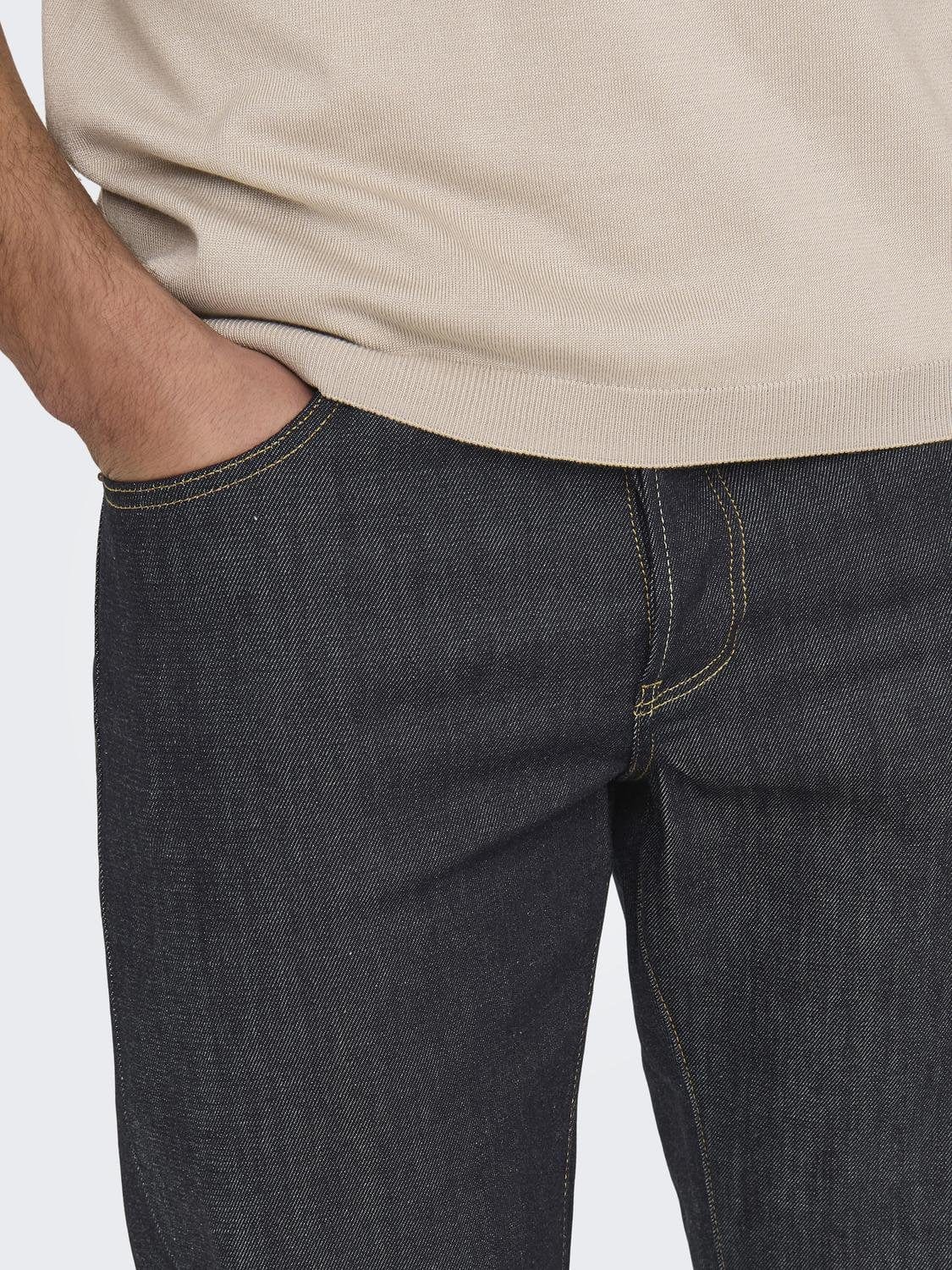 ONLY&SONS M BOTTOMS Edge Sepia Blue Selvedge Denim