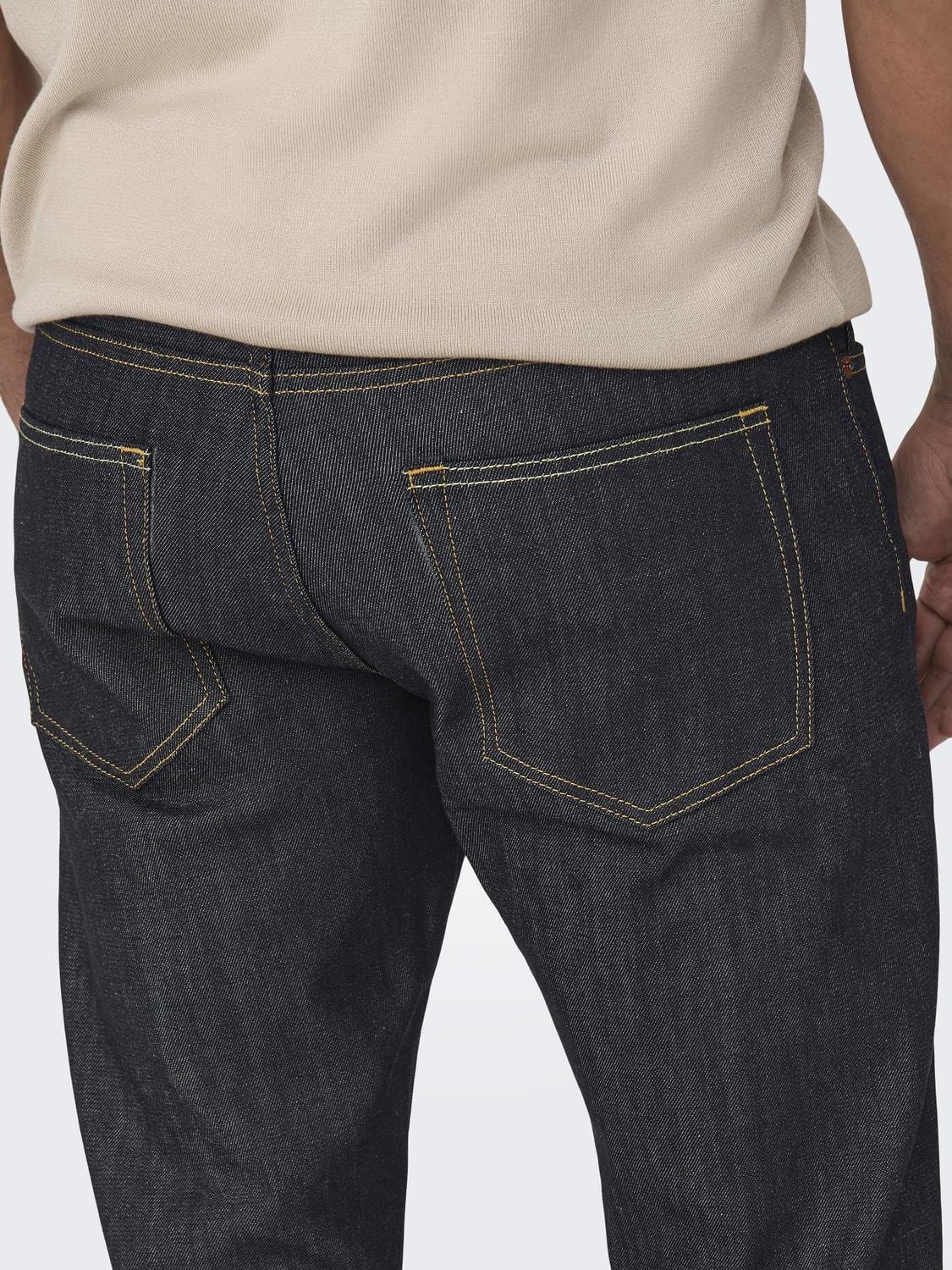 ONLY&SONS M BOTTOMS Edge Sepia Blue Selvedge Denim