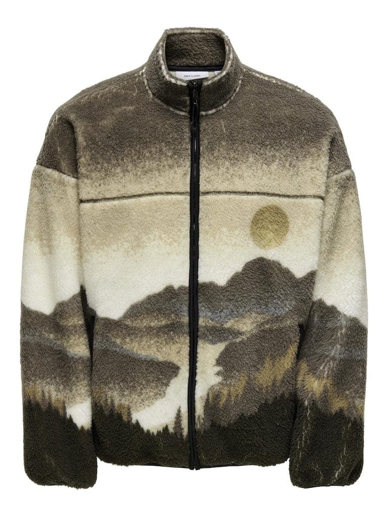 ONLY&SONS m jackets Cinder / S Blaze All Over Print Full Zip