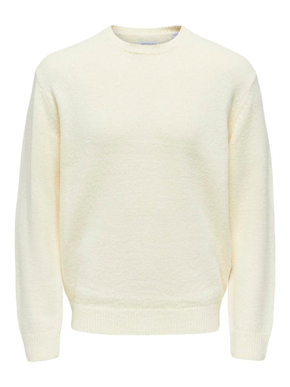 ONLY&SONS M SWEATERS Antique White / S Anthony 5 Crew Knit