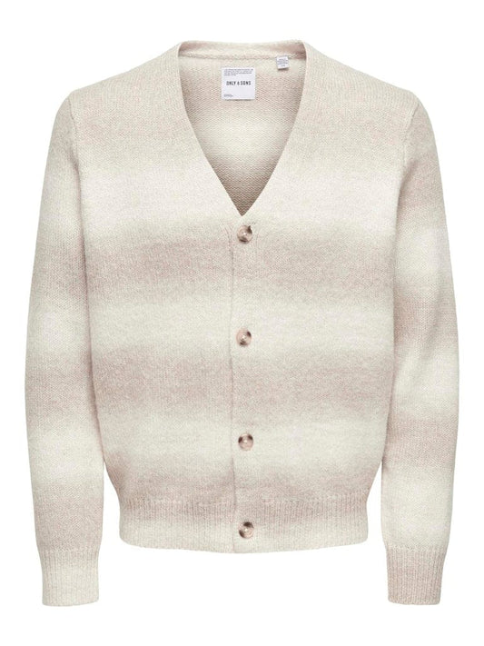 ONLY&SONS m sweaters Cloud Dancer / S Marcel Gradient Cardigan