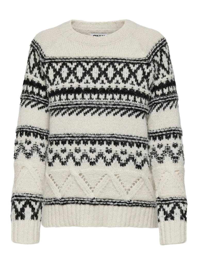 Only PULLOVERS ONLY SHIRLY JACQUARD CREW KNIT