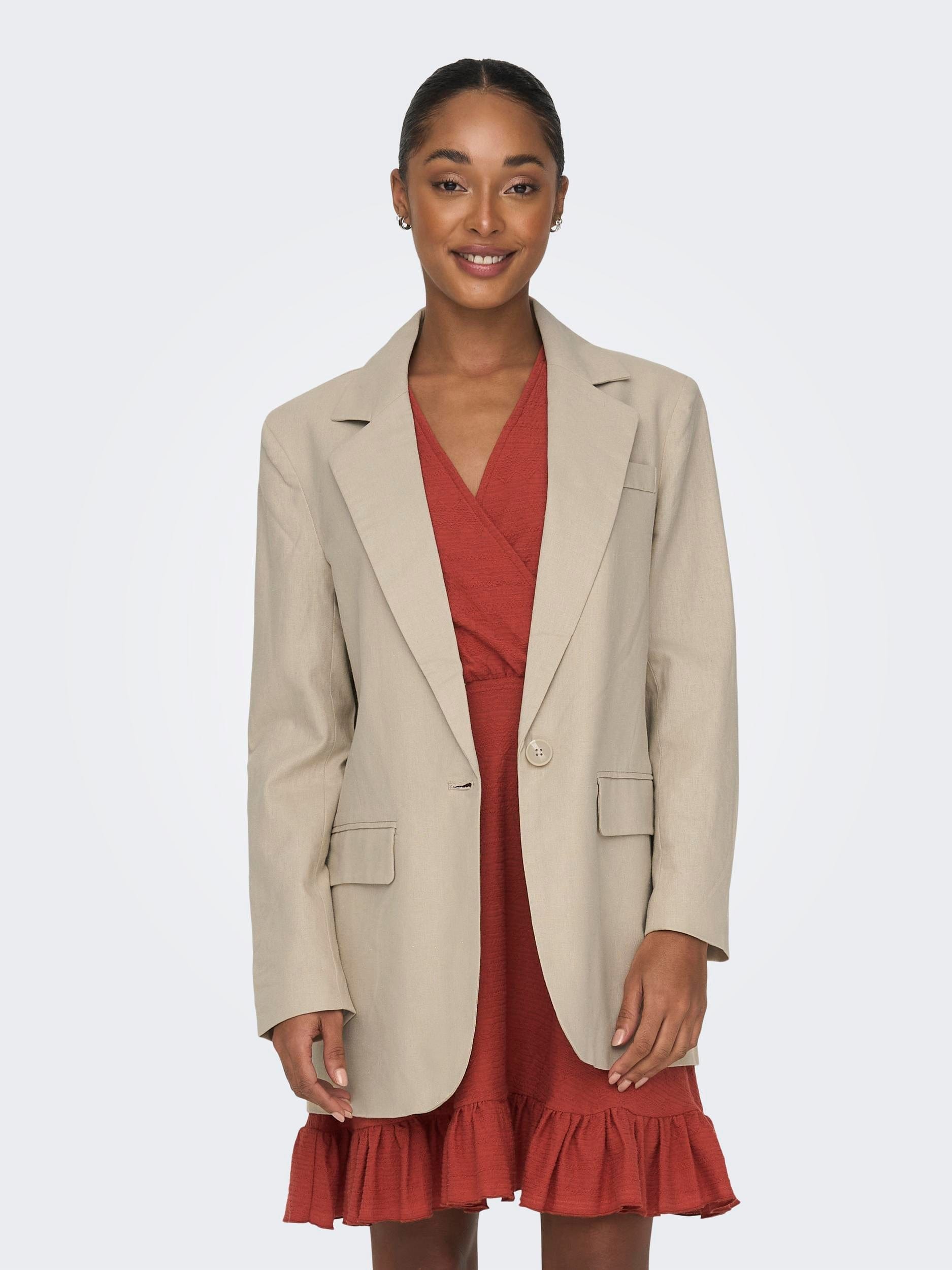 Outerwear - Only - Caro-Lana Oversized Linen Blazer - PLENTY