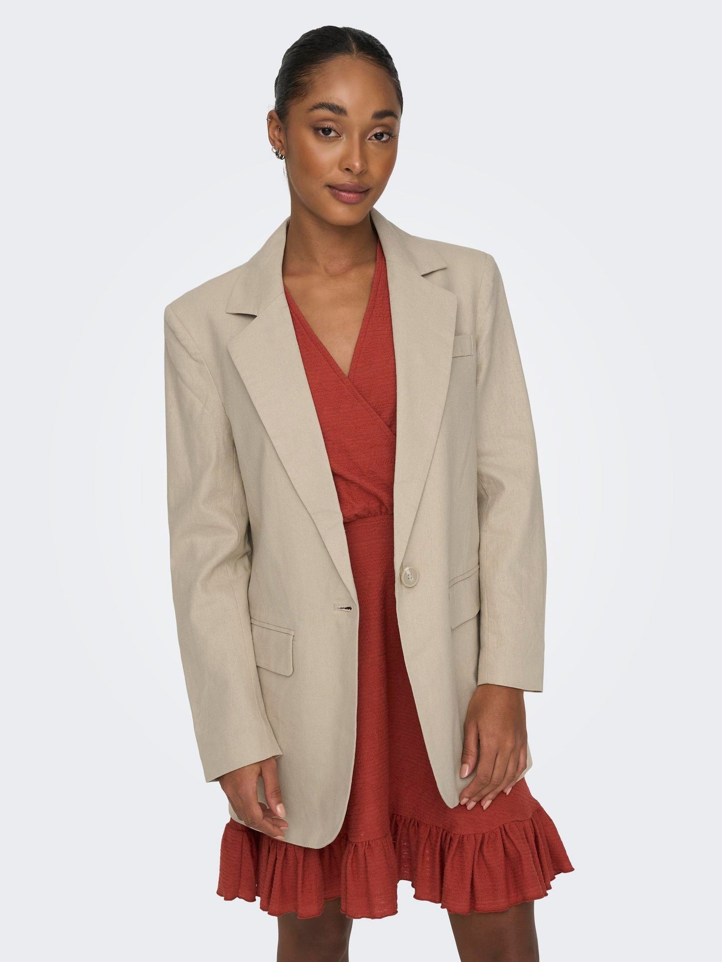 Outerwear - Only - Caro-Lana Oversized Linen Blazer - PLENTY