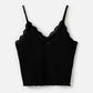 PGD TOPS Pointelle Rib Briony Crop Lace Trim Cami