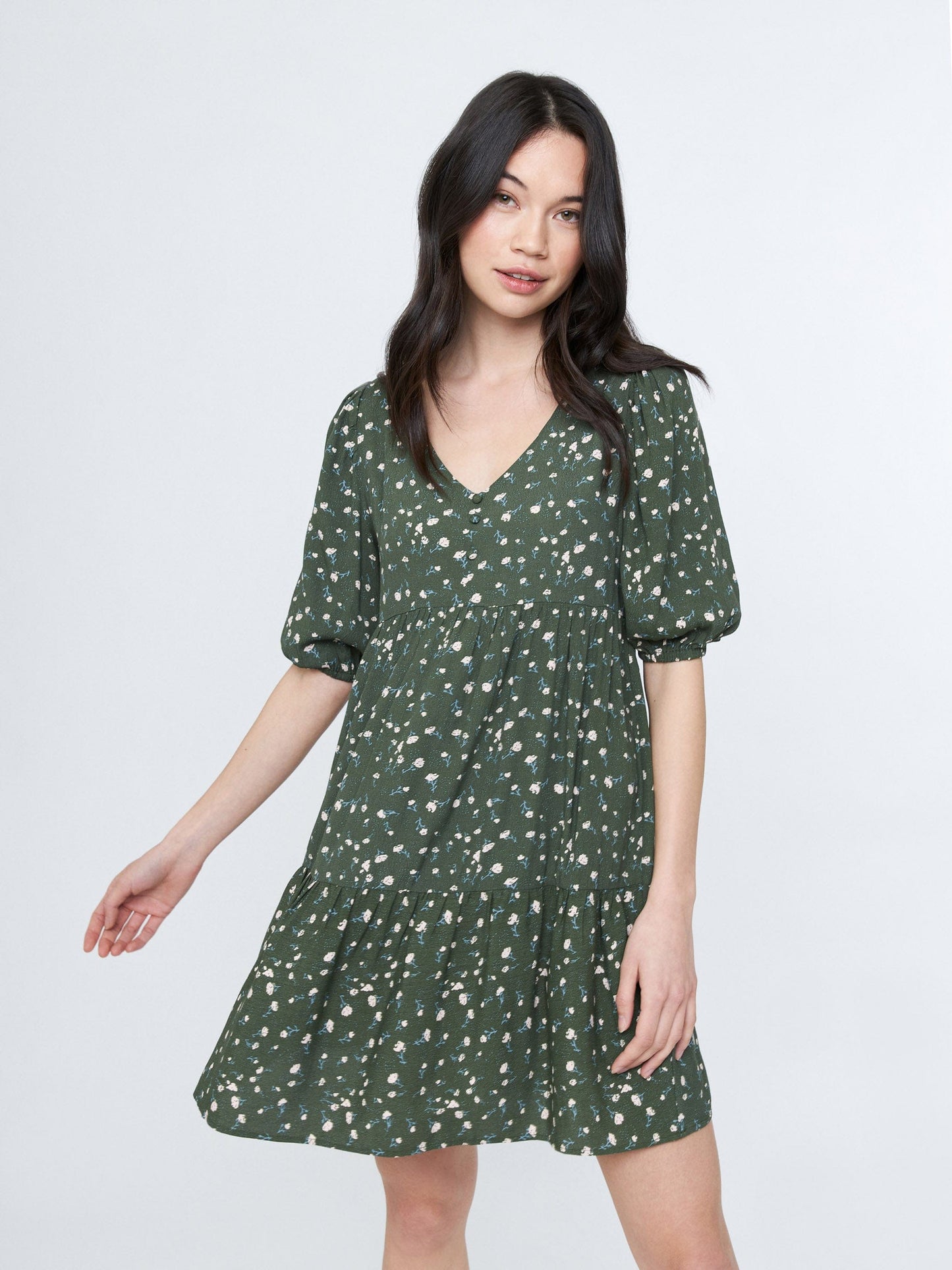 Propaganda Dresses Floral Leaf / XXS Print Rosie Tiered Dress