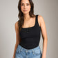 RD STYLE TOPS Black / XL Tialey Henley Bodysuit