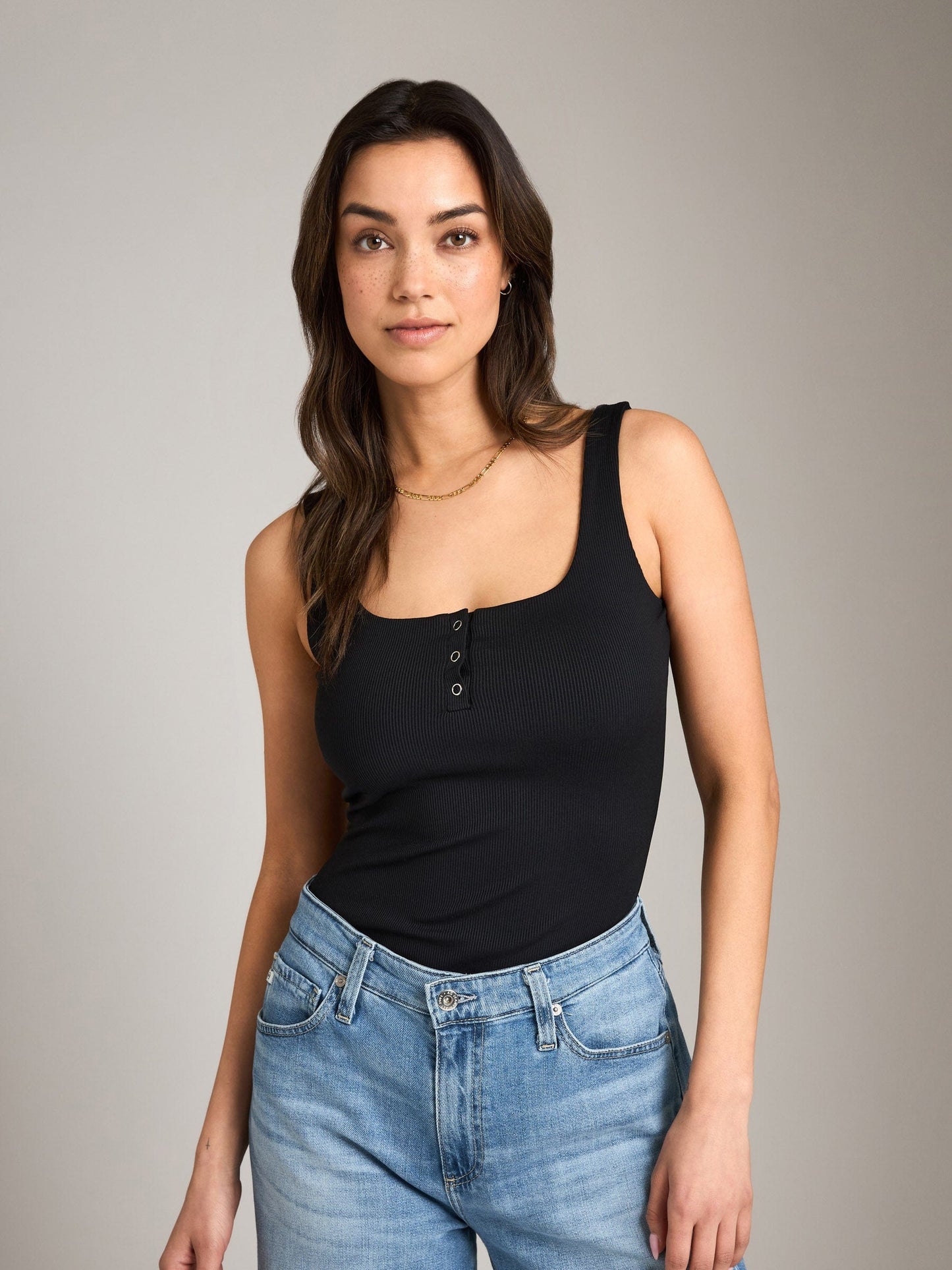 RD STYLE TOPS Black / XL Tialey Henley Bodysuit