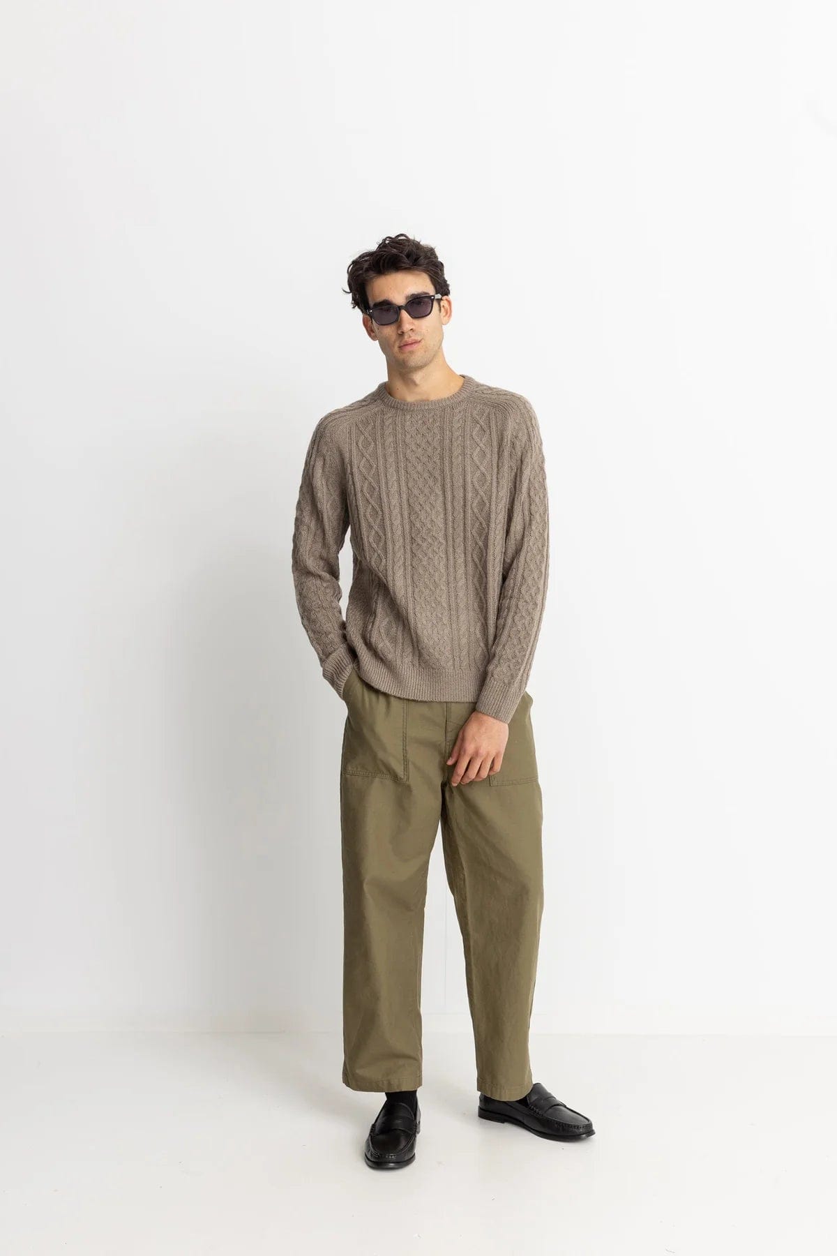 M SWEATERS - RHYTHM - Mohair Fishermans Knit Sweater - PLENTY