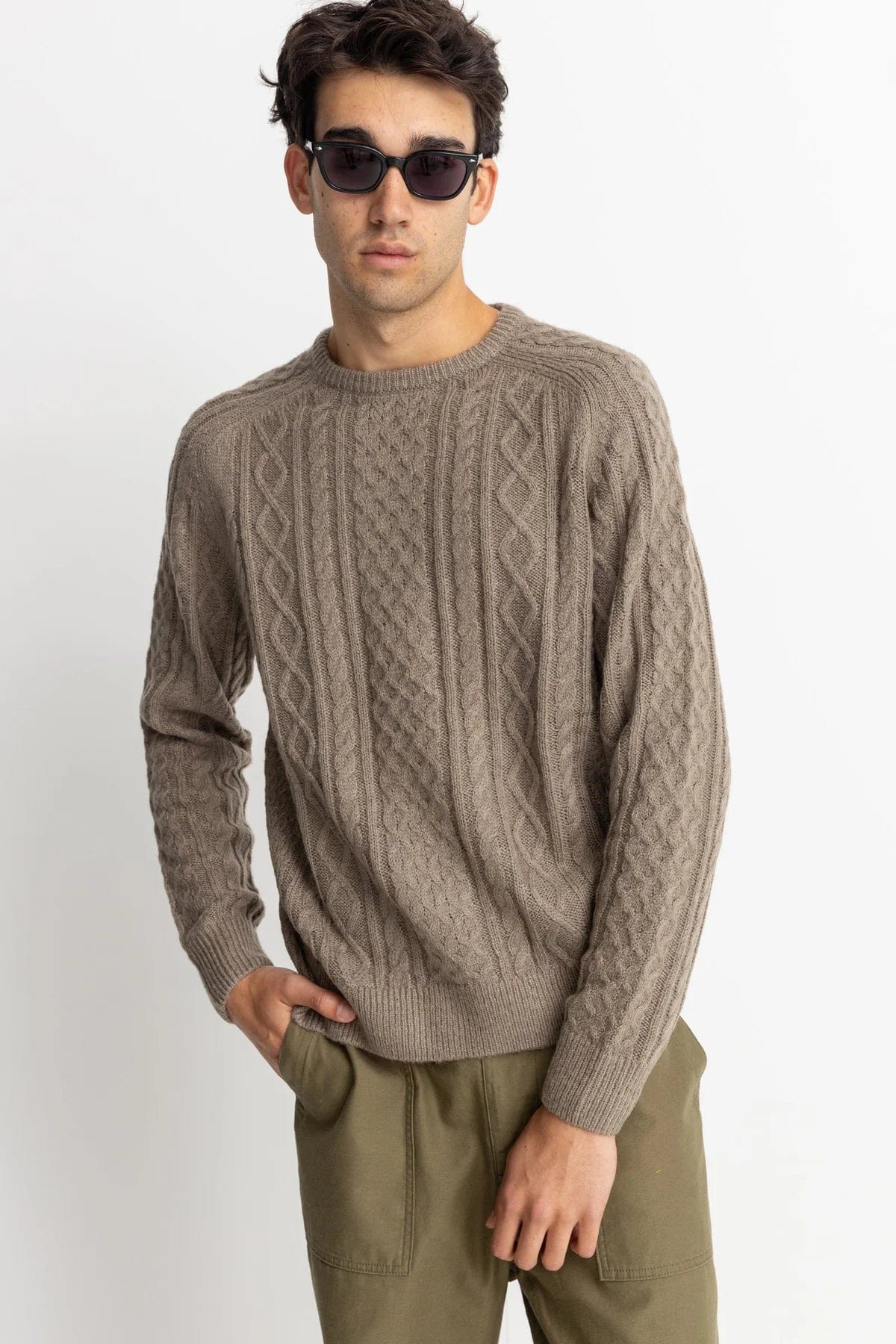 M SWEATERS - RHYTHM - Mohair Fishermans Knit Sweater - PLENTY