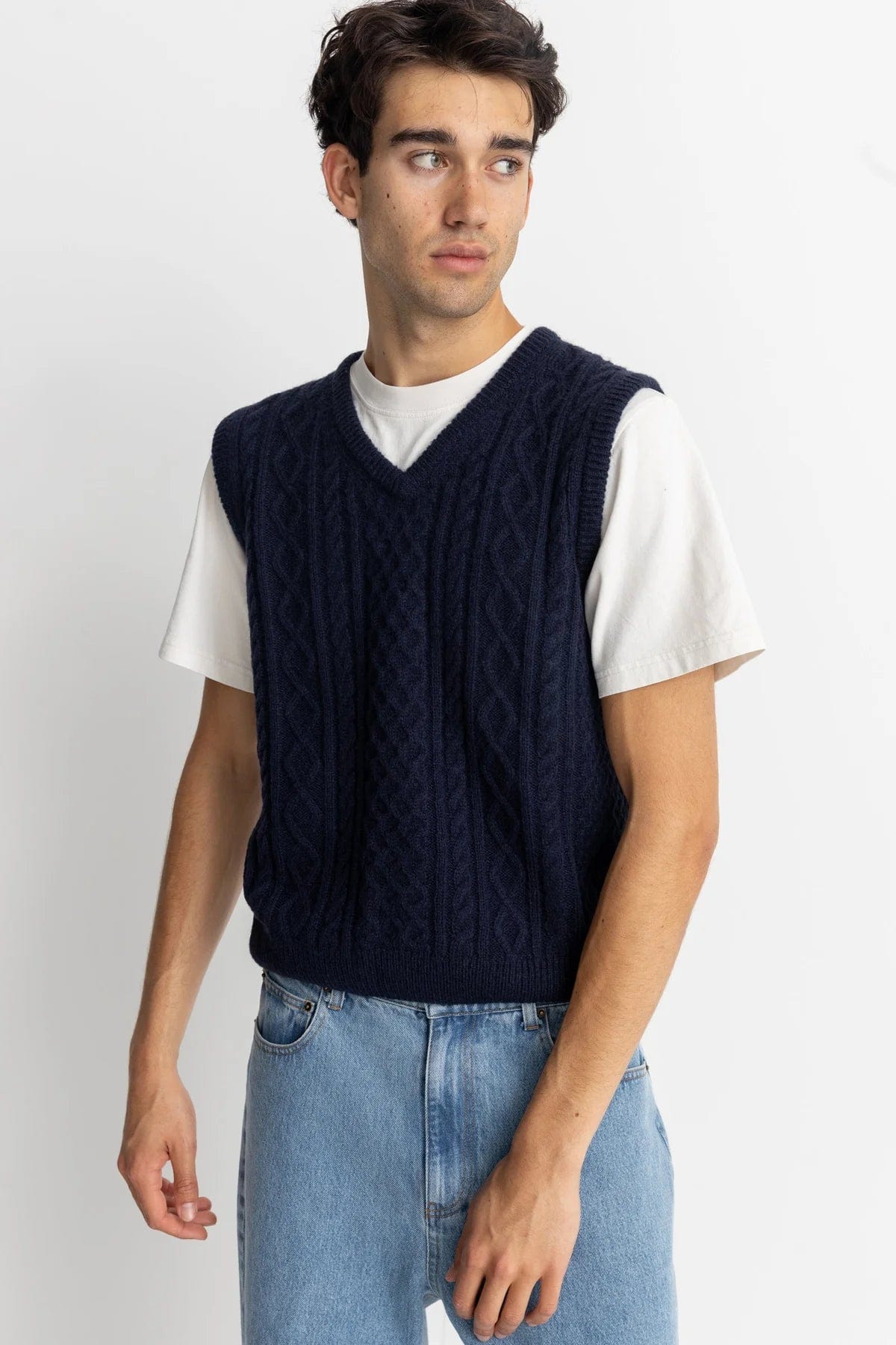 M SWEATERS - RHYTHM - Mohair Knit Vest - PLENTY