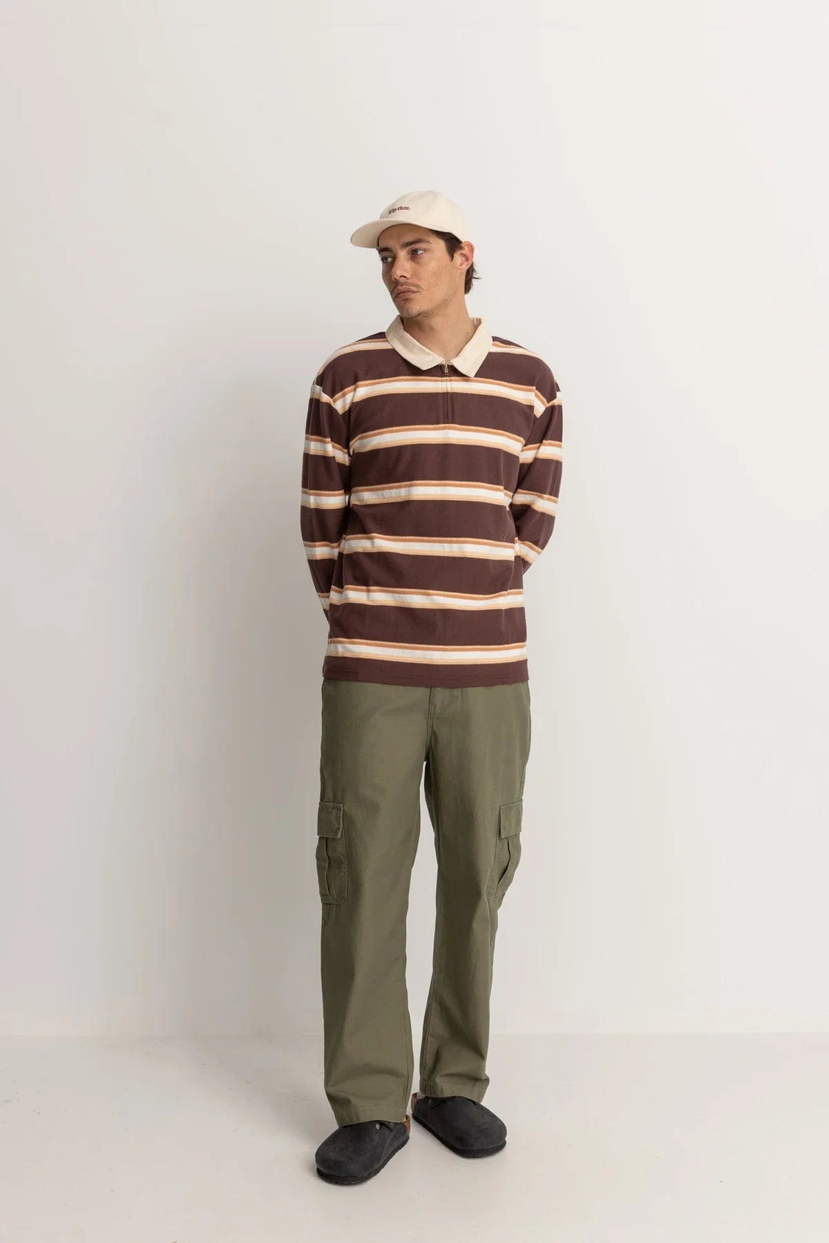 M TOPS - RHYTHM - Vintage Stripe Polo Shirt - PLENTY