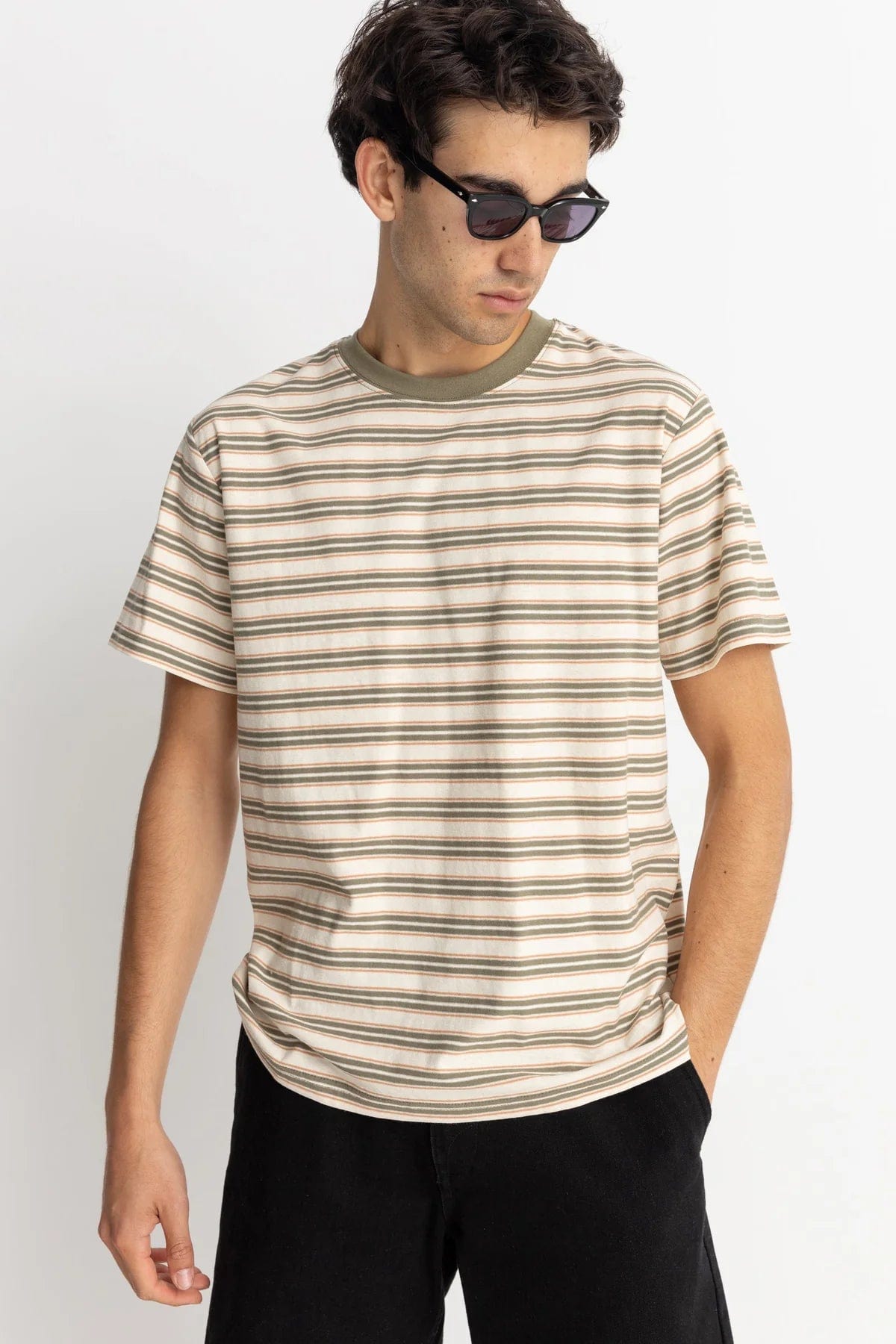 M TOPS - RHYTHM - Vintage Stripe Tee - PLENTY