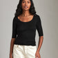 TOPS - Ribbon Luxe - Modal Sherwood Scoop Neck Top - PLENTY