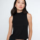 Ribbon Luxe tops Black / XXS Renny Sleeveless Mockneck Shell