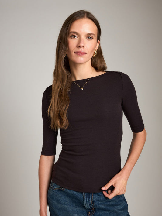 TOPS - Ribbon Luxe - Cotton Stretch Eve Top - PLENTY