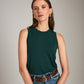 Ribbon Luxe TOPS Dark Green / 2XS Estella Shell Tank