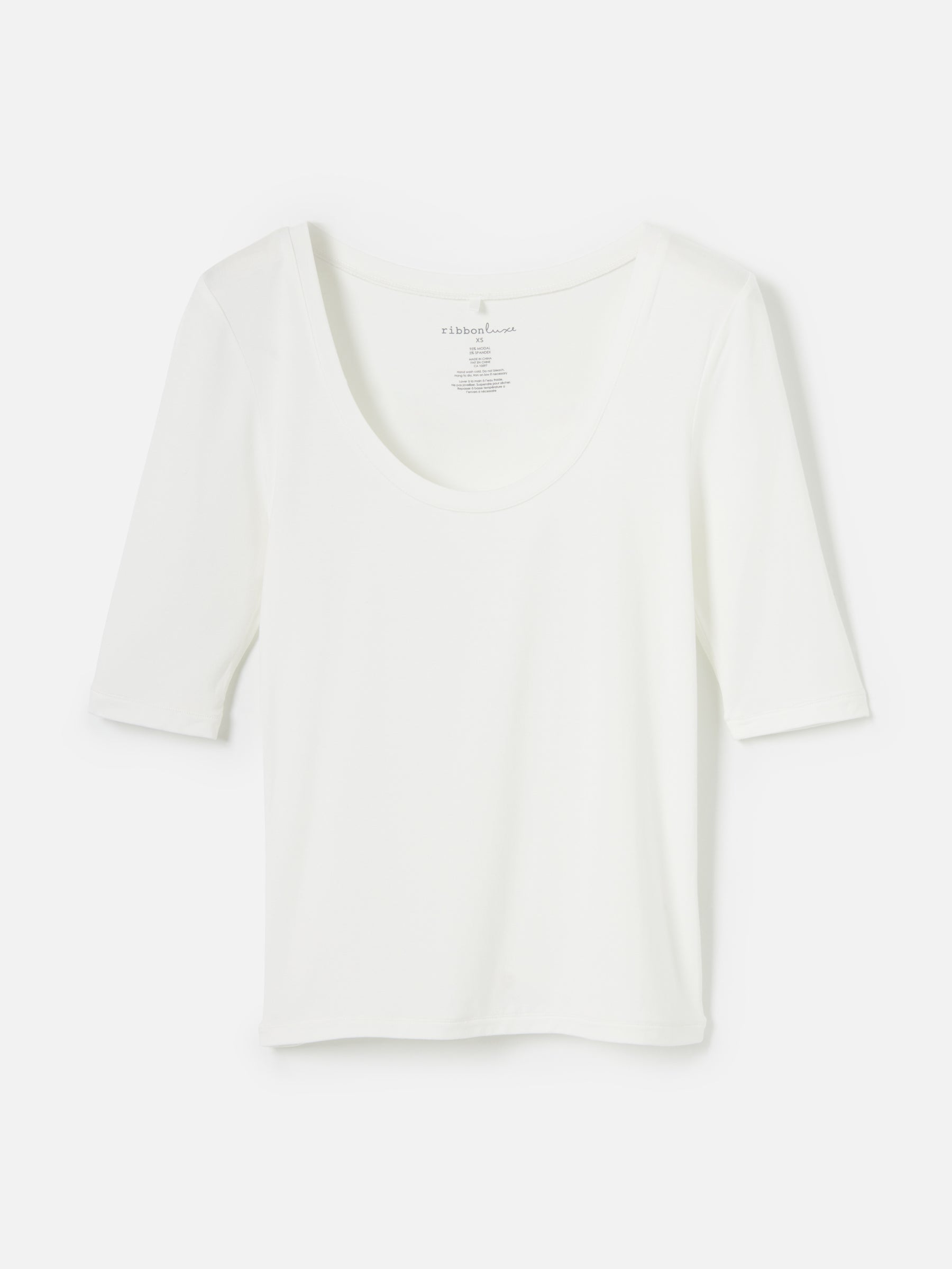 TOPS - Ribbon Luxe - Modal Sherwood Scoop Neck Top - PLENTY