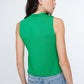 Ribbon Luxe tops Renny Sleeveless Mockneck Shell