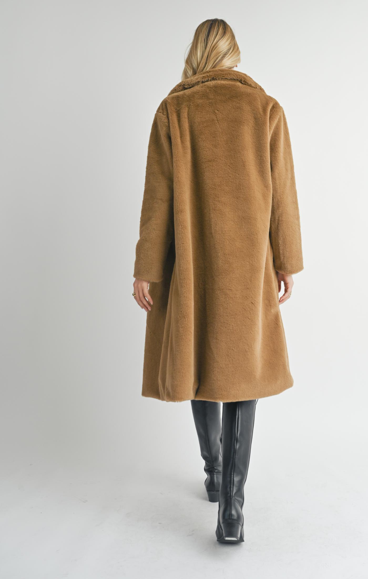 SADIE & SAGE OUTERWEAR Eden Faux Fur Long Coat